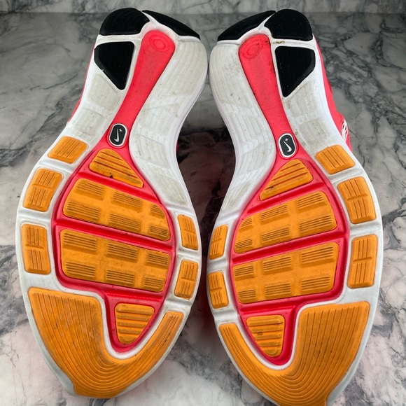 💖⏫Womens Neon Pink Nike Lunarglide 5 Lunarlon Fitsole Running Shoes - Picture 7 of 14